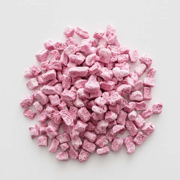 pile of freeze dried strawberry yogurt bites.