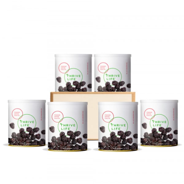 6 #10 cans of freeze dried blackberries.
