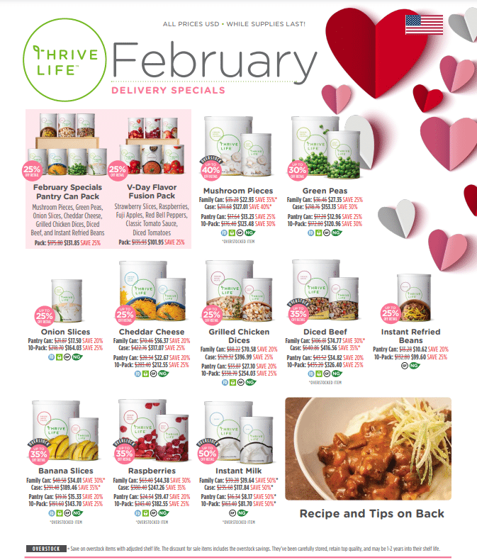 2024 february thrive life specials flyer.