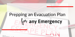 emergency evacuation plan checklist on a clipboard.