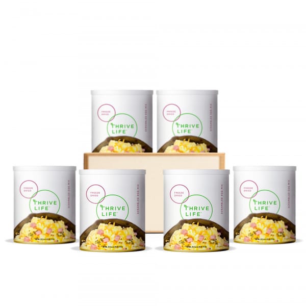 thrive life scrambled egg mix 6 family cans.