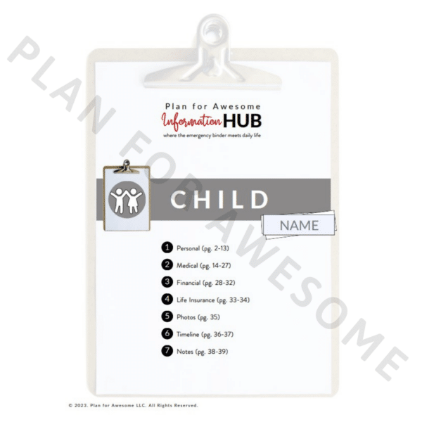 Child Section of Information Hub: where the emergency binder meets daily life - Image 3
