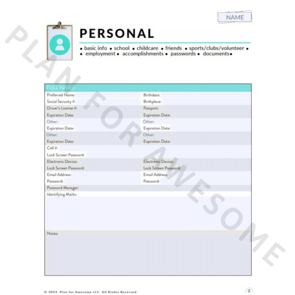 Child Section of Information Hub: where the emergency binder meets daily life - Image 5