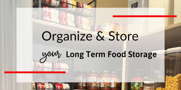 pantry full of organized food storage.