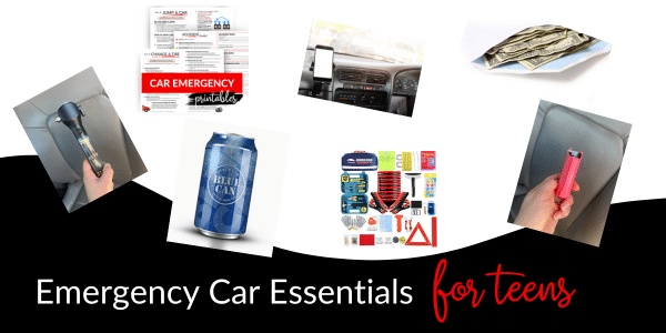 car driver essentials collage.