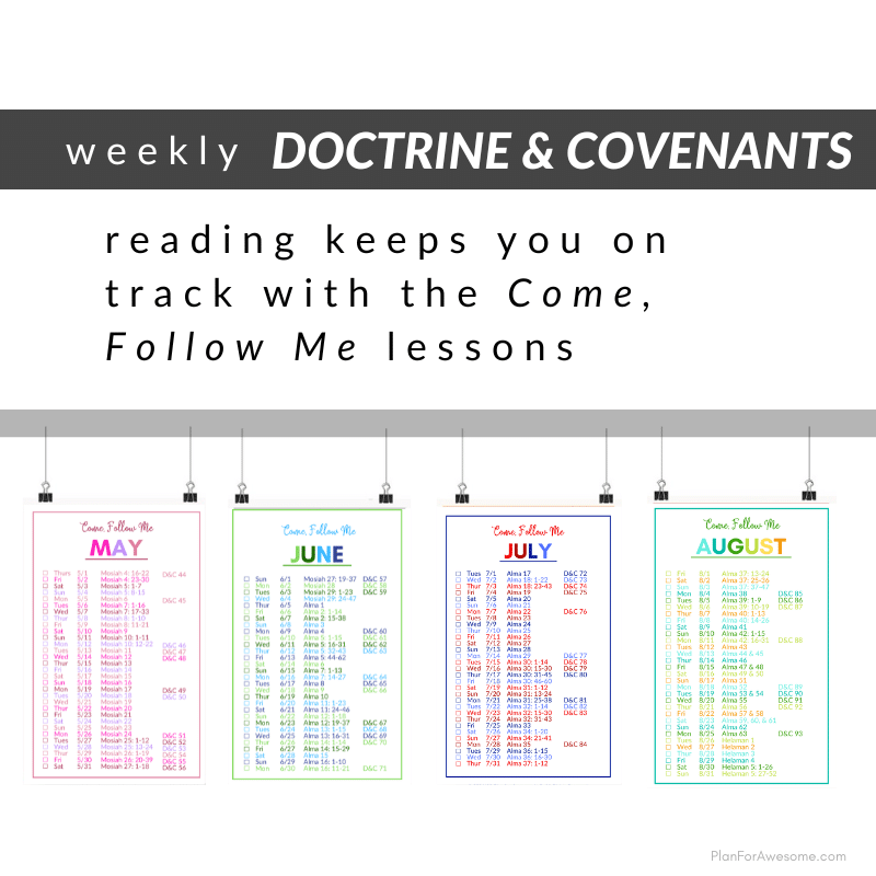 Printable Come Follow Me 2025 Daily Reading Schedule