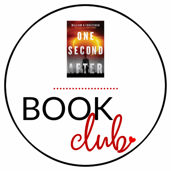 One Second After Book Club Discussion icon with a picture of the book cover.