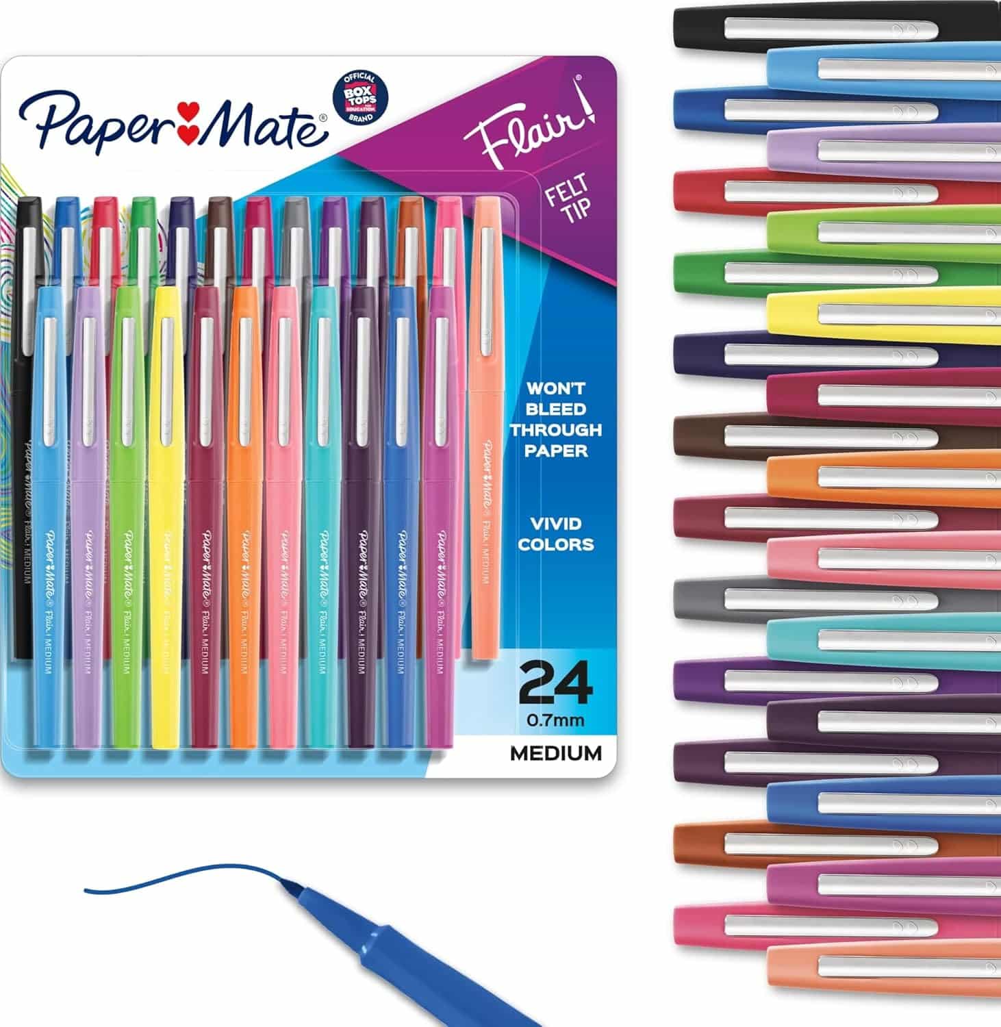colored papermate felt tip pens.