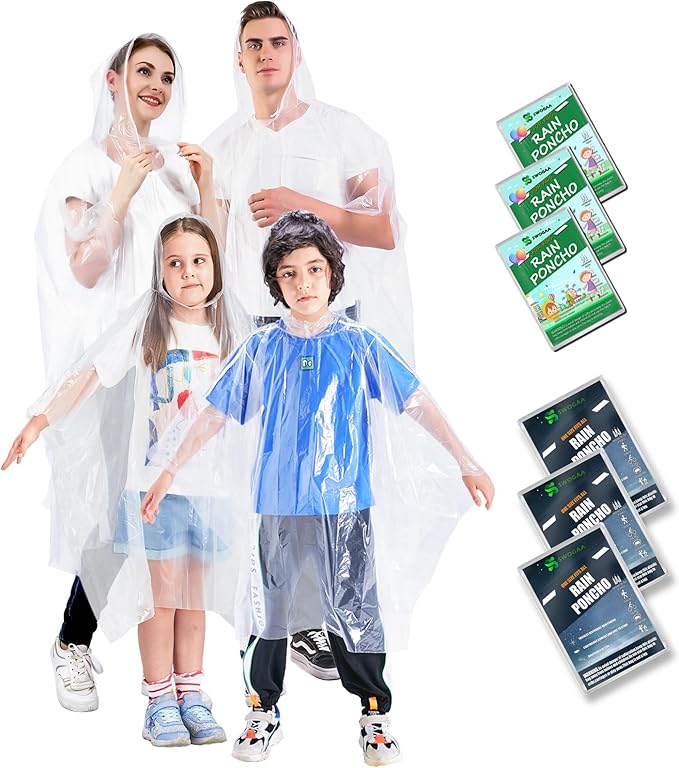 rain ponchos for 72 hour kit.