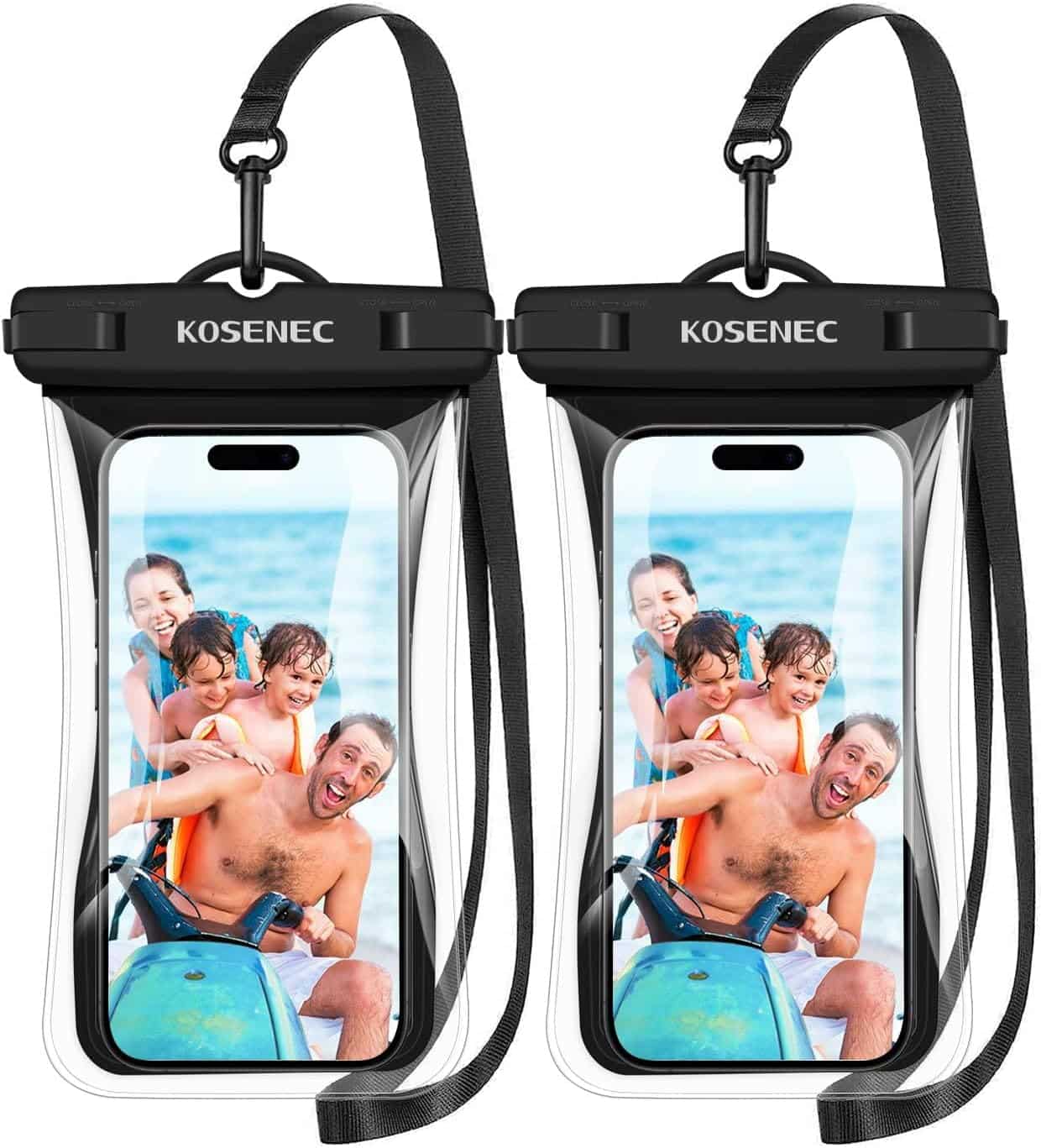 waterproof phone case with lanyard.